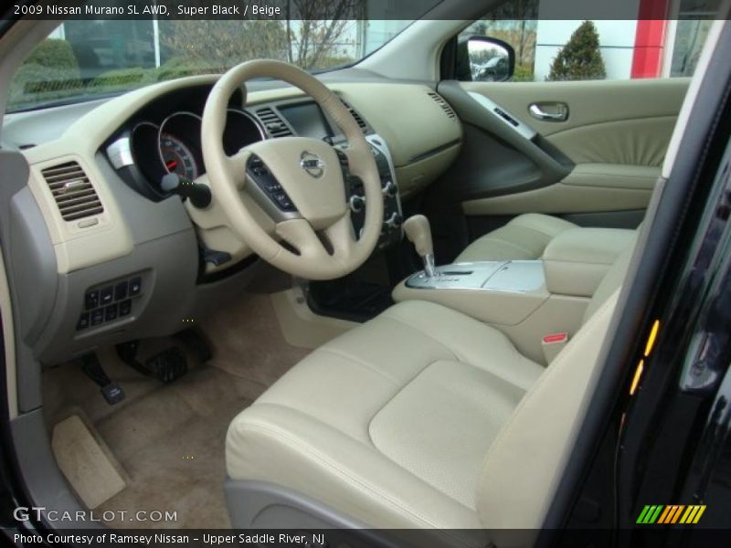 Super Black / Beige 2009 Nissan Murano SL AWD