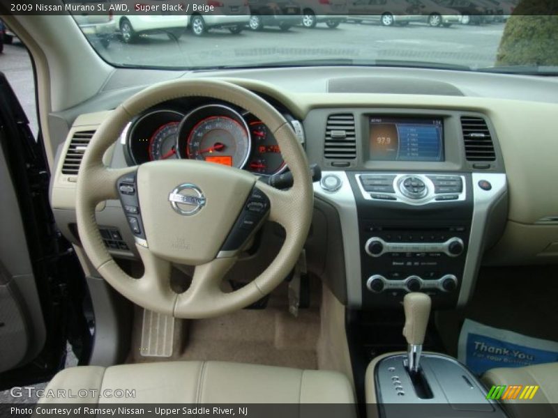 Super Black / Beige 2009 Nissan Murano SL AWD