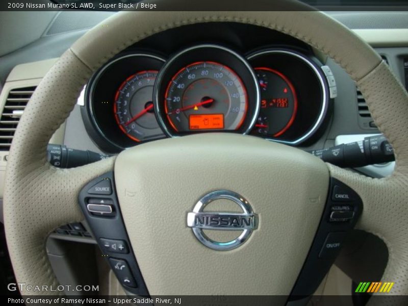 Super Black / Beige 2009 Nissan Murano SL AWD