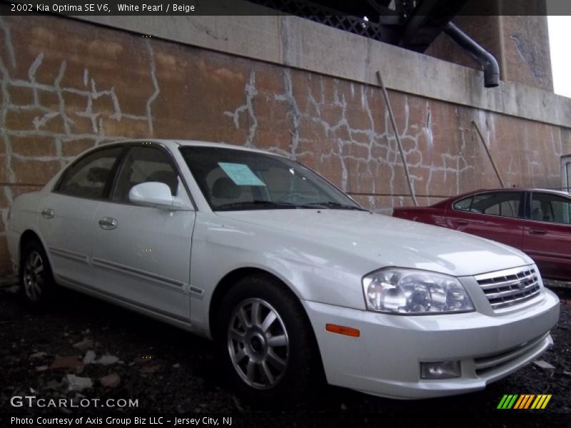 White Pearl / Beige 2002 Kia Optima SE V6