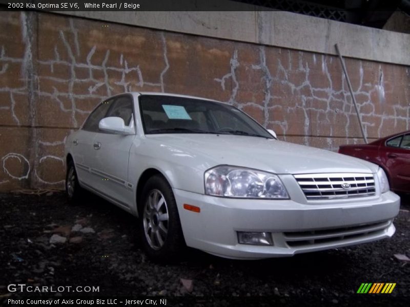 White Pearl / Beige 2002 Kia Optima SE V6