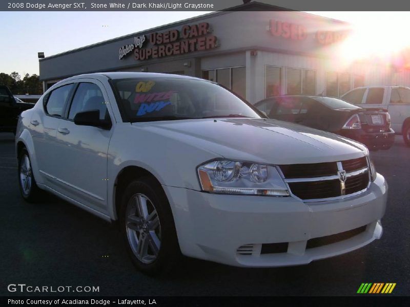 Stone White / Dark Khaki/Light Graystone 2008 Dodge Avenger SXT