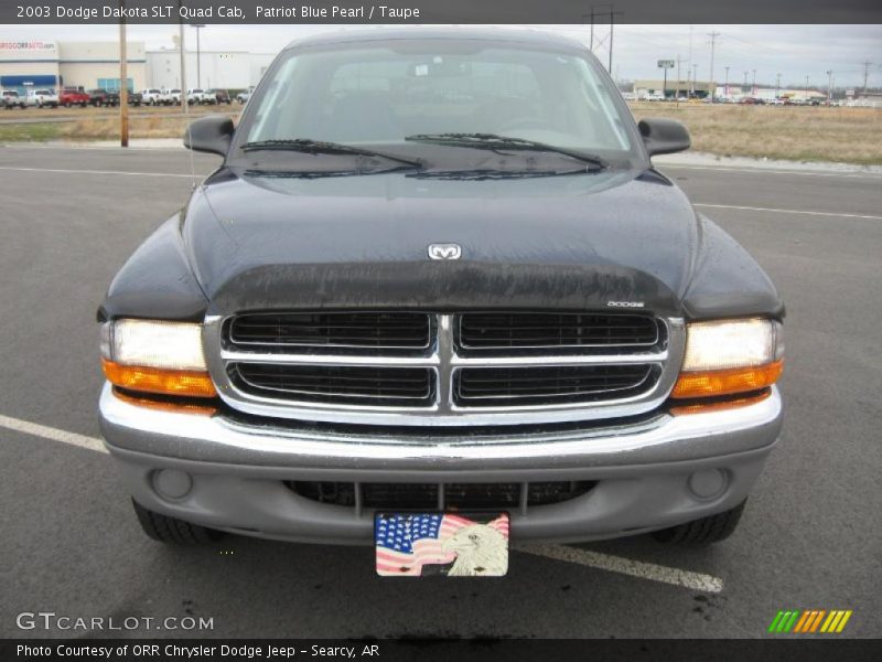 Patriot Blue Pearl / Taupe 2003 Dodge Dakota SLT Quad Cab