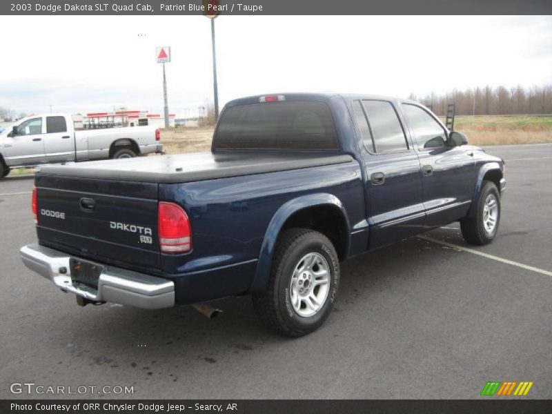 Patriot Blue Pearl / Taupe 2003 Dodge Dakota SLT Quad Cab