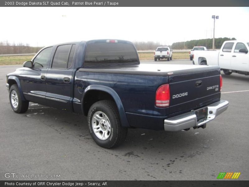 Patriot Blue Pearl / Taupe 2003 Dodge Dakota SLT Quad Cab