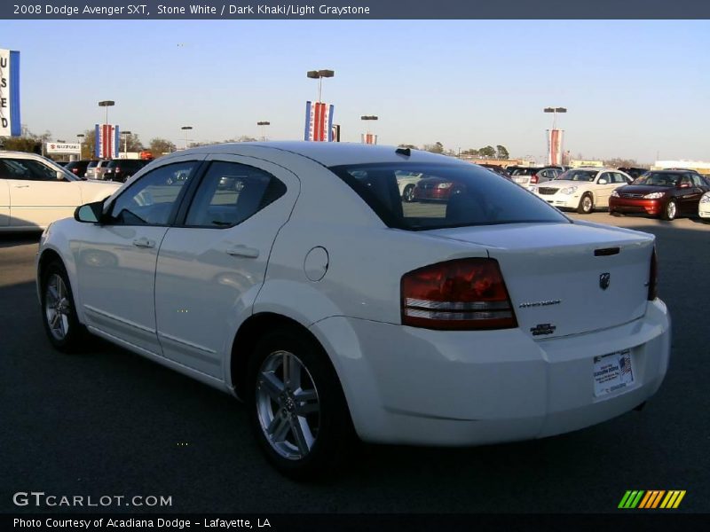 Stone White / Dark Khaki/Light Graystone 2008 Dodge Avenger SXT