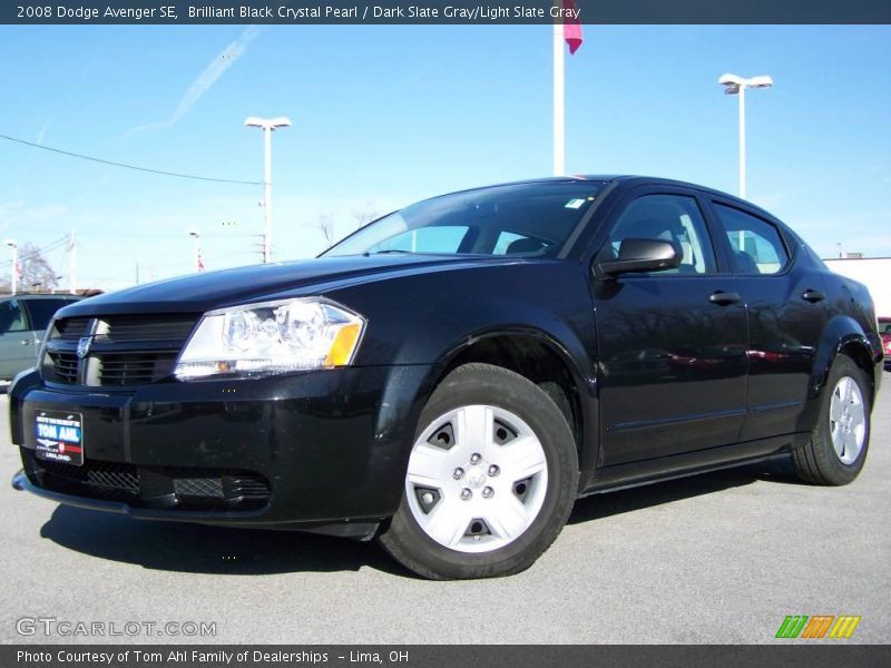 Brilliant Black Crystal Pearl / Dark Slate Gray/Light Slate Gray 2008 Dodge Avenger SE