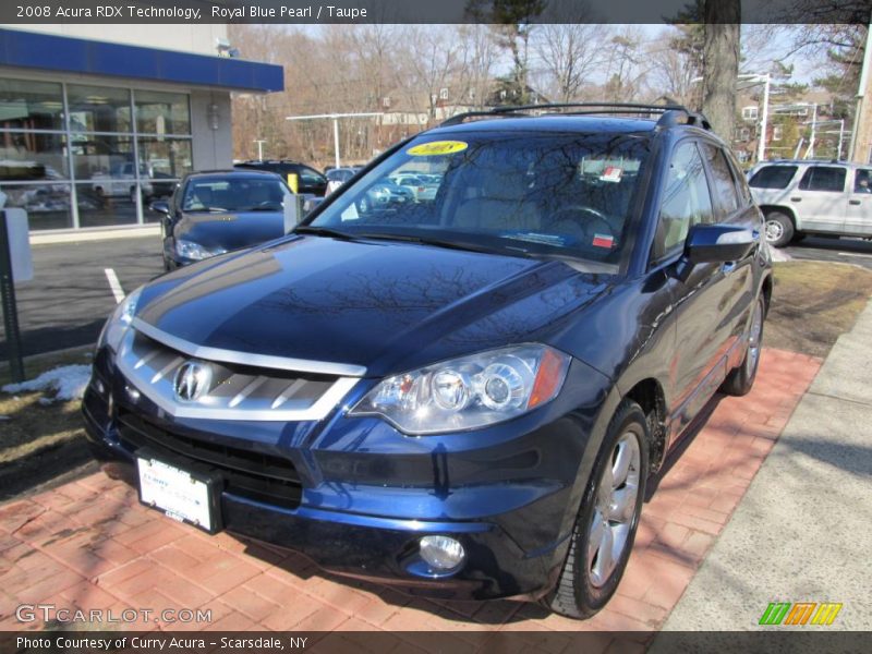 Royal Blue Pearl / Taupe 2008 Acura RDX Technology