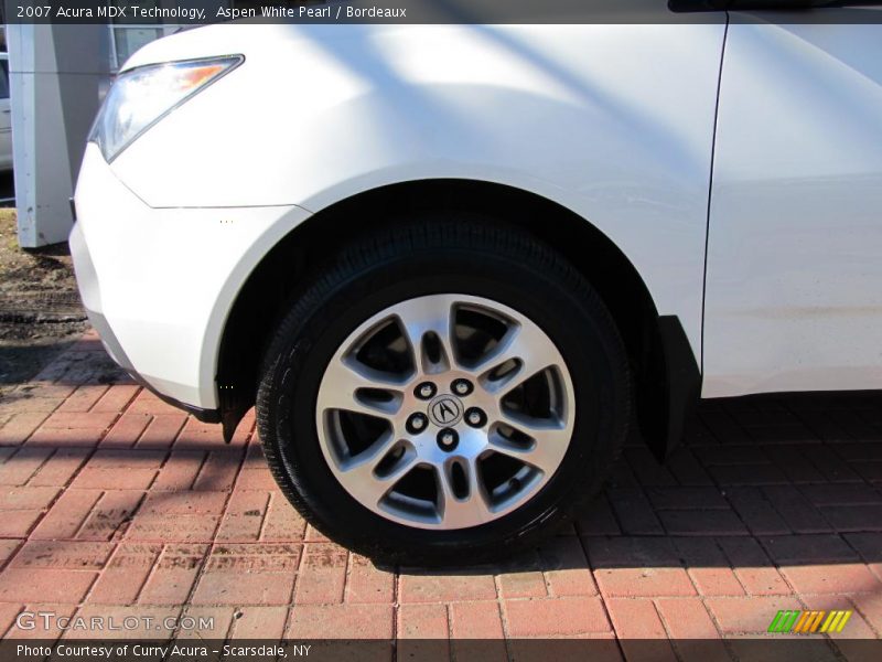 Aspen White Pearl / Bordeaux 2007 Acura MDX Technology