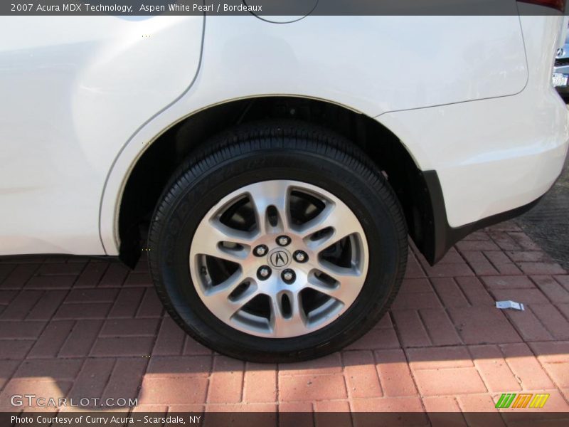 Aspen White Pearl / Bordeaux 2007 Acura MDX Technology
