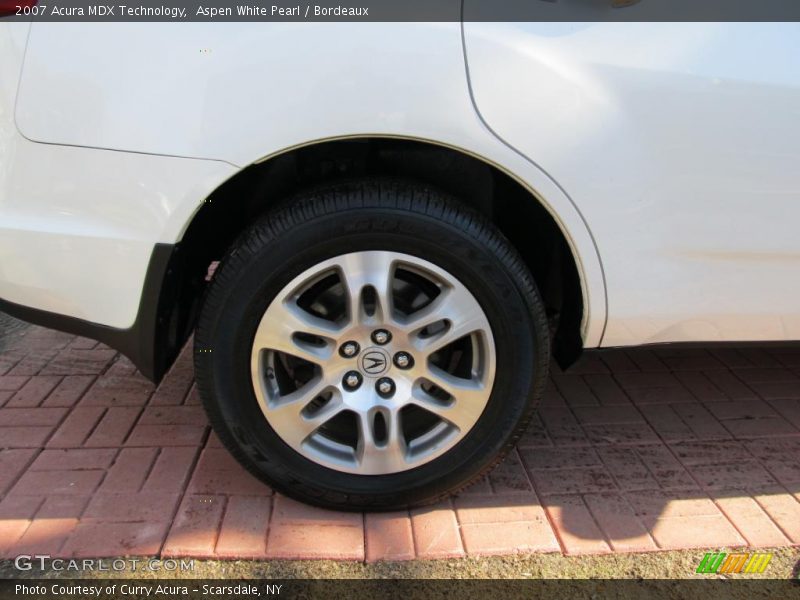 Aspen White Pearl / Bordeaux 2007 Acura MDX Technology