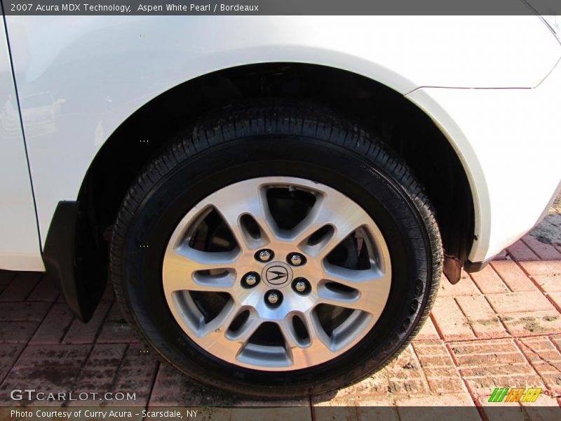 Aspen White Pearl / Bordeaux 2007 Acura MDX Technology