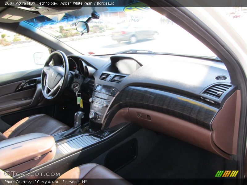 Aspen White Pearl / Bordeaux 2007 Acura MDX Technology