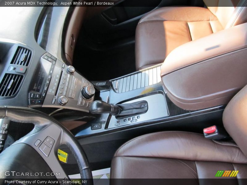 Aspen White Pearl / Bordeaux 2007 Acura MDX Technology