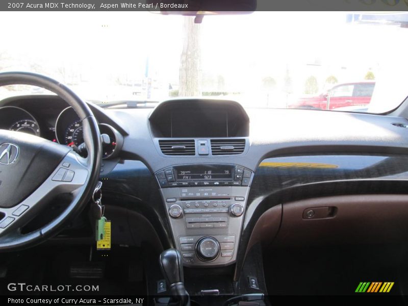 Aspen White Pearl / Bordeaux 2007 Acura MDX Technology