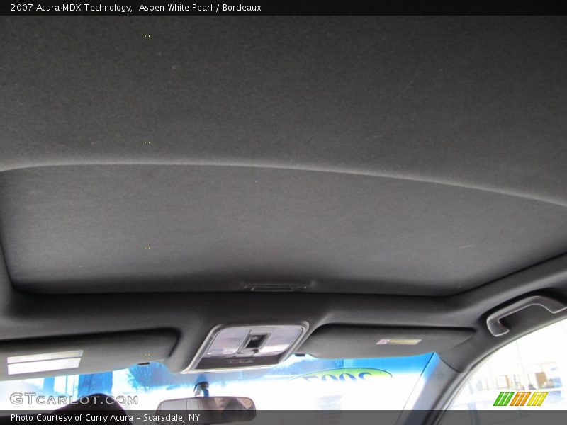 Aspen White Pearl / Bordeaux 2007 Acura MDX Technology
