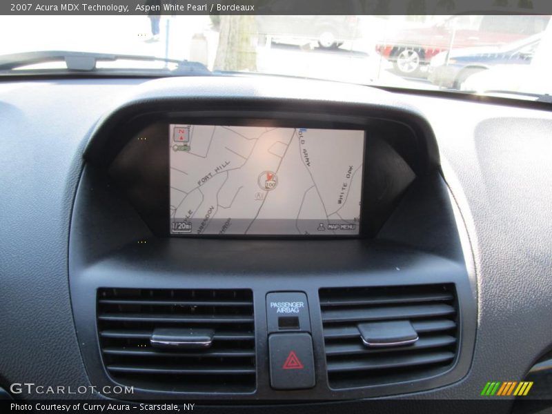 Aspen White Pearl / Bordeaux 2007 Acura MDX Technology