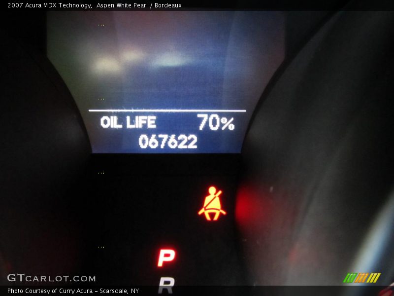 Aspen White Pearl / Bordeaux 2007 Acura MDX Technology