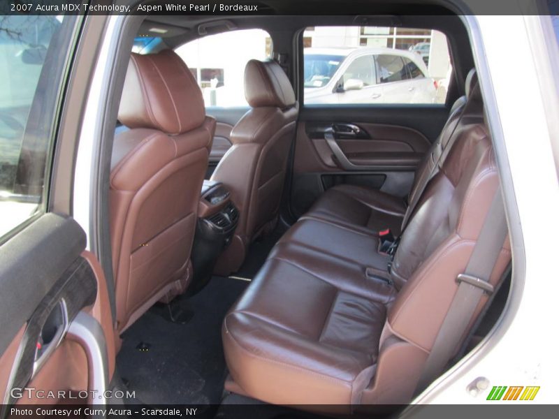 Aspen White Pearl / Bordeaux 2007 Acura MDX Technology