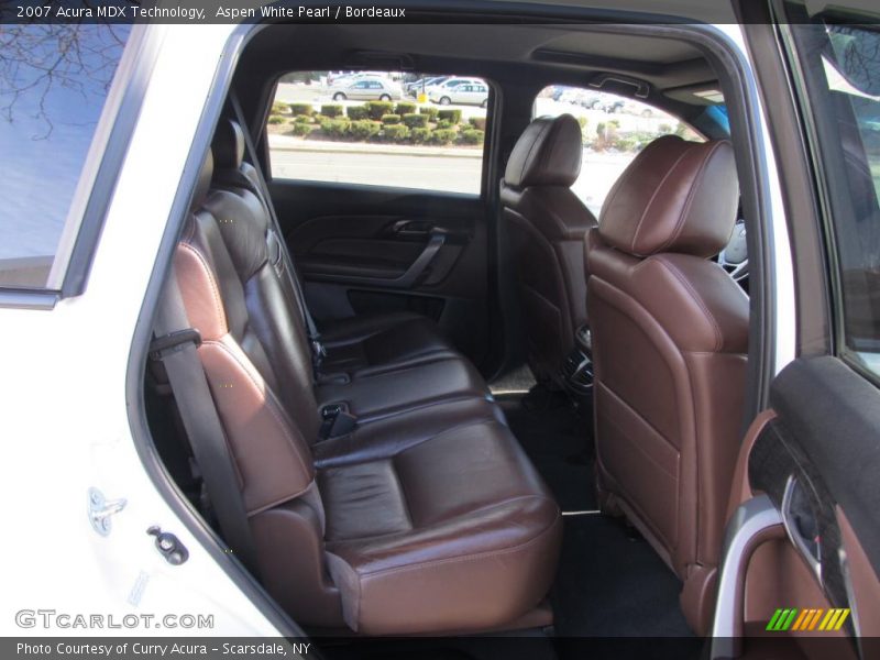Aspen White Pearl / Bordeaux 2007 Acura MDX Technology