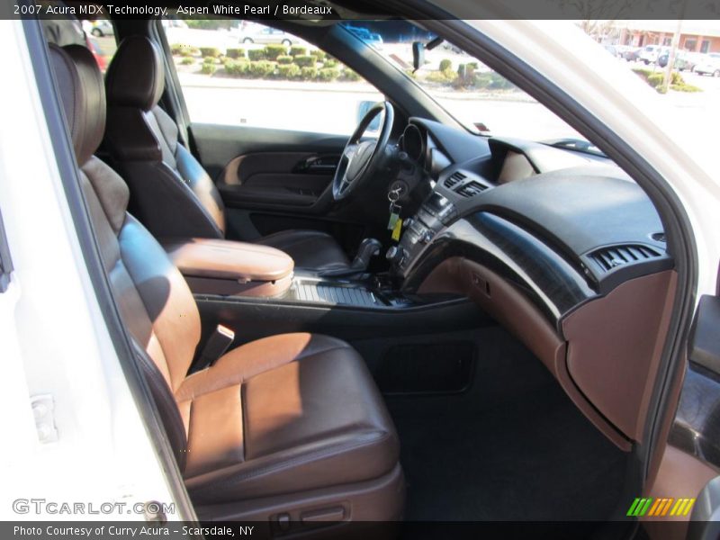 Aspen White Pearl / Bordeaux 2007 Acura MDX Technology