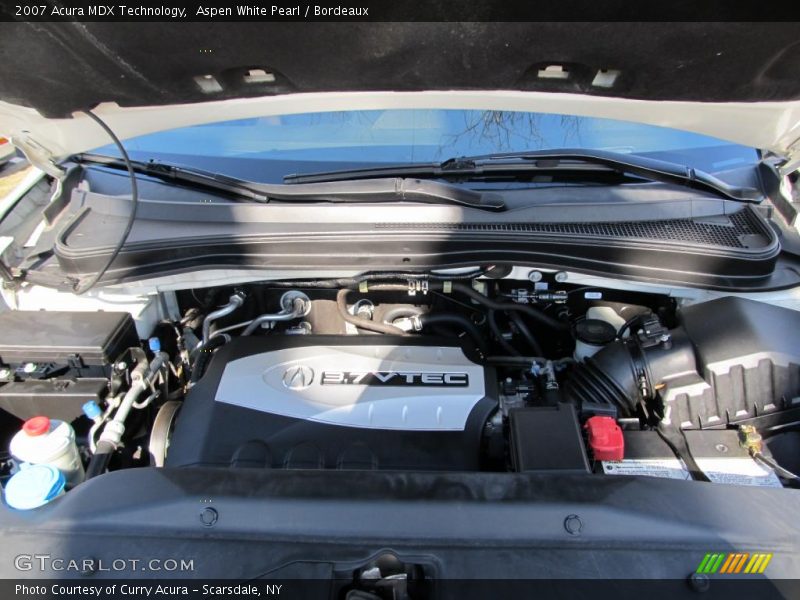 Aspen White Pearl / Bordeaux 2007 Acura MDX Technology