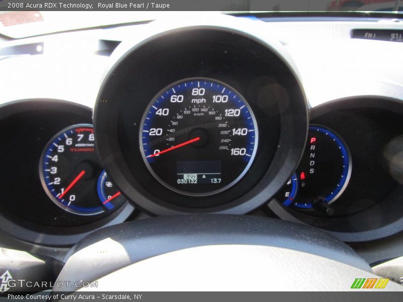 Royal Blue Pearl / Taupe 2008 Acura RDX Technology