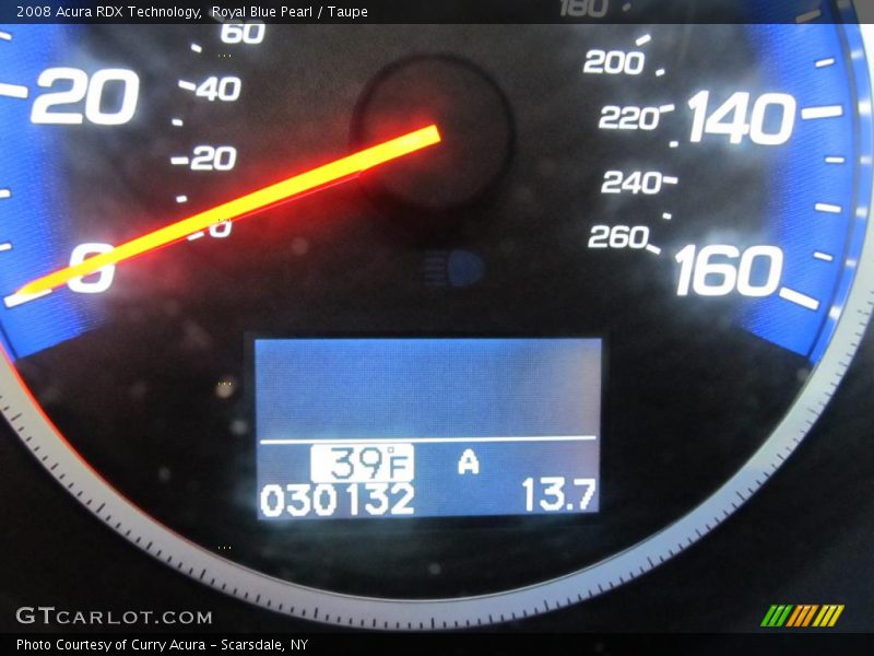 Royal Blue Pearl / Taupe 2008 Acura RDX Technology