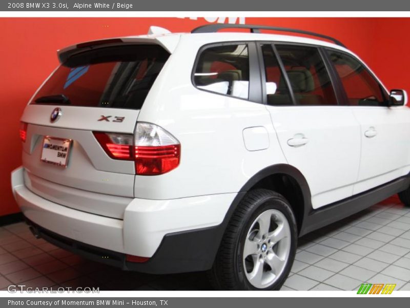 Alpine White / Beige 2008 BMW X3 3.0si