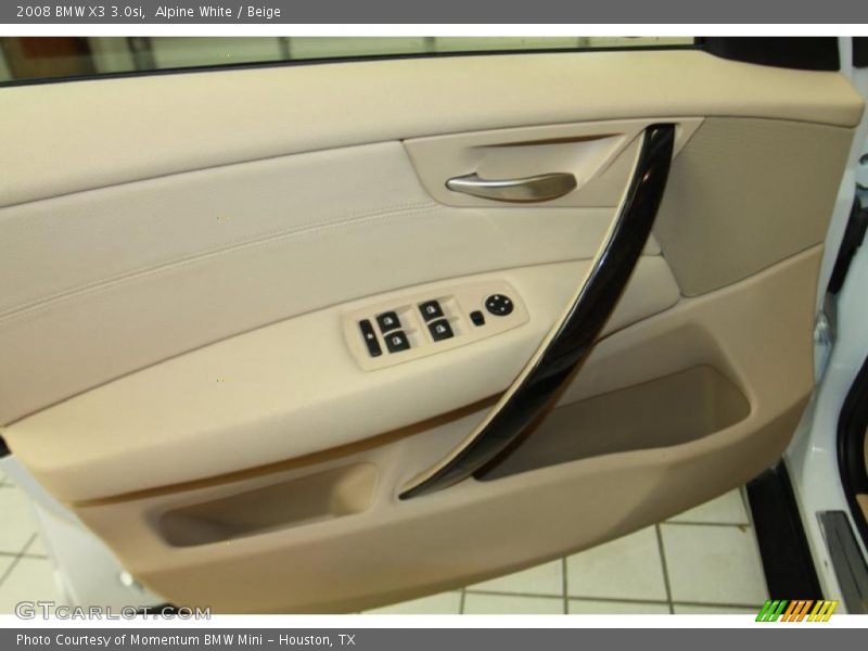 Alpine White / Beige 2008 BMW X3 3.0si