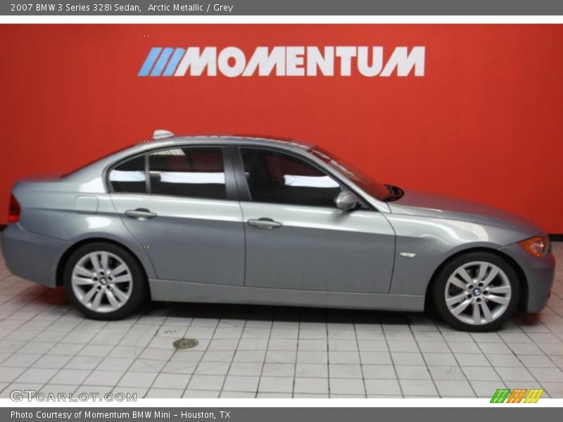 Arctic Metallic / Grey 2007 BMW 3 Series 328i Sedan