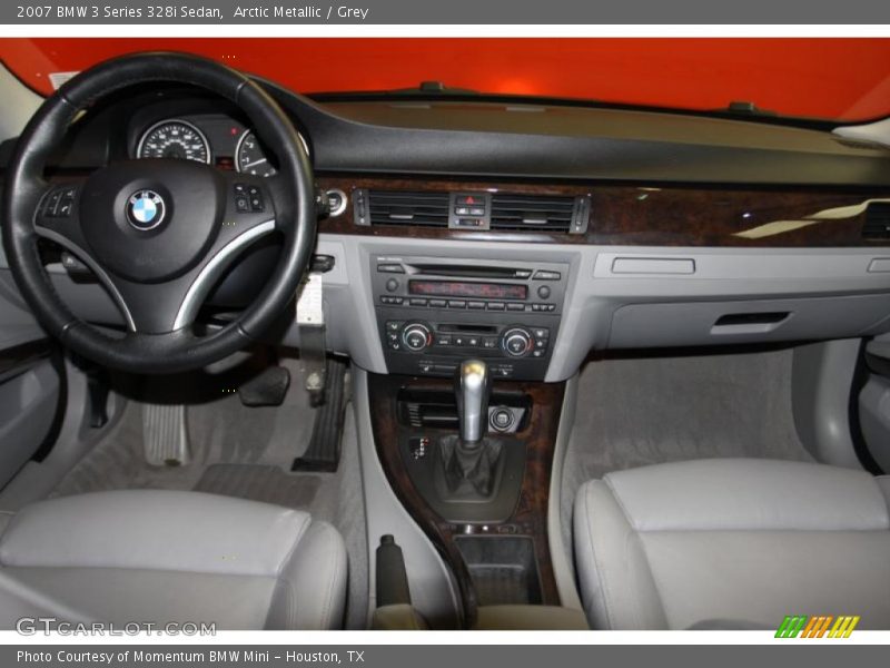 Arctic Metallic / Grey 2007 BMW 3 Series 328i Sedan