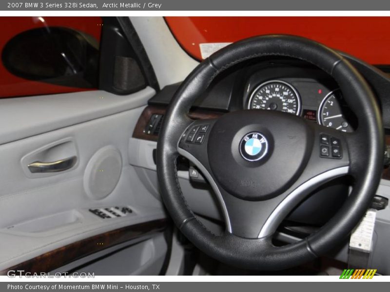 Arctic Metallic / Grey 2007 BMW 3 Series 328i Sedan