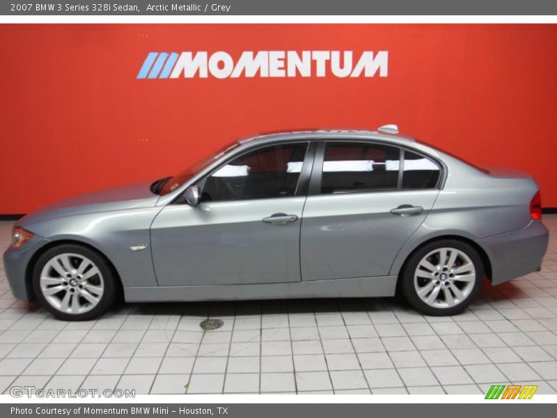 Arctic Metallic / Grey 2007 BMW 3 Series 328i Sedan