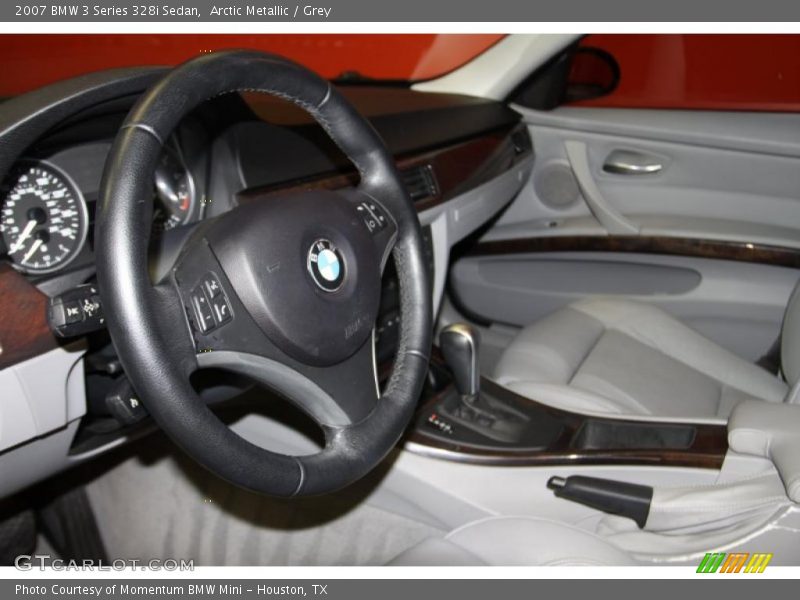 Arctic Metallic / Grey 2007 BMW 3 Series 328i Sedan