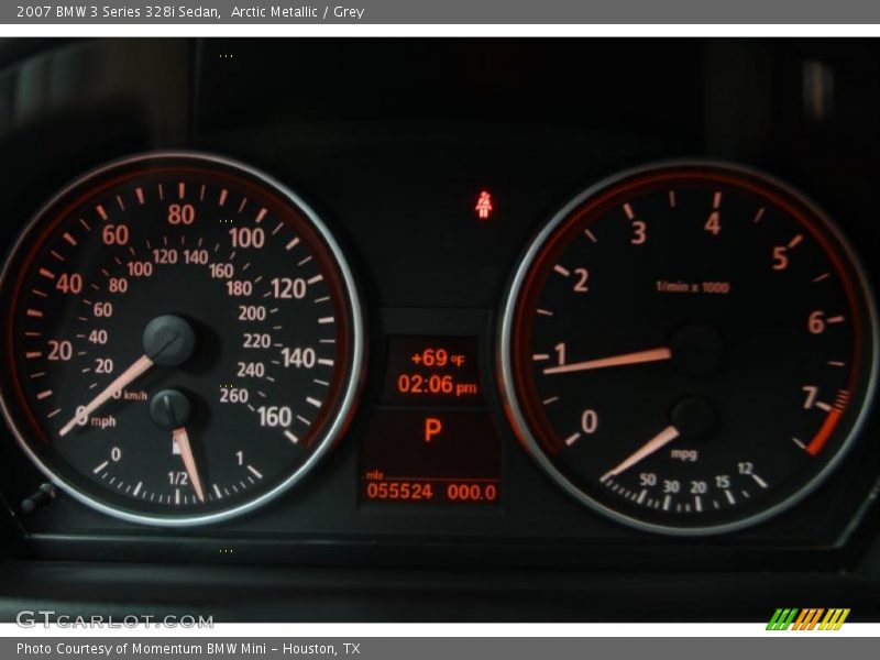 Arctic Metallic / Grey 2007 BMW 3 Series 328i Sedan