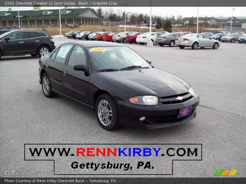 Black / Graphite Gray 2003 Chevrolet Cavalier LS Sport Sedan