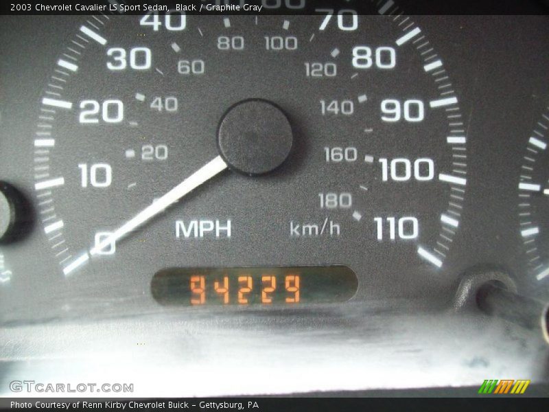 Black / Graphite Gray 2003 Chevrolet Cavalier LS Sport Sedan