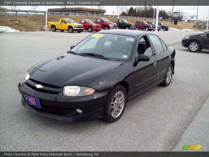 Black / Graphite Gray 2003 Chevrolet Cavalier LS Sport Sedan