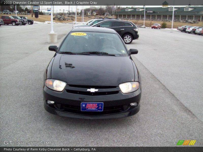 Black / Graphite Gray 2003 Chevrolet Cavalier LS Sport Sedan
