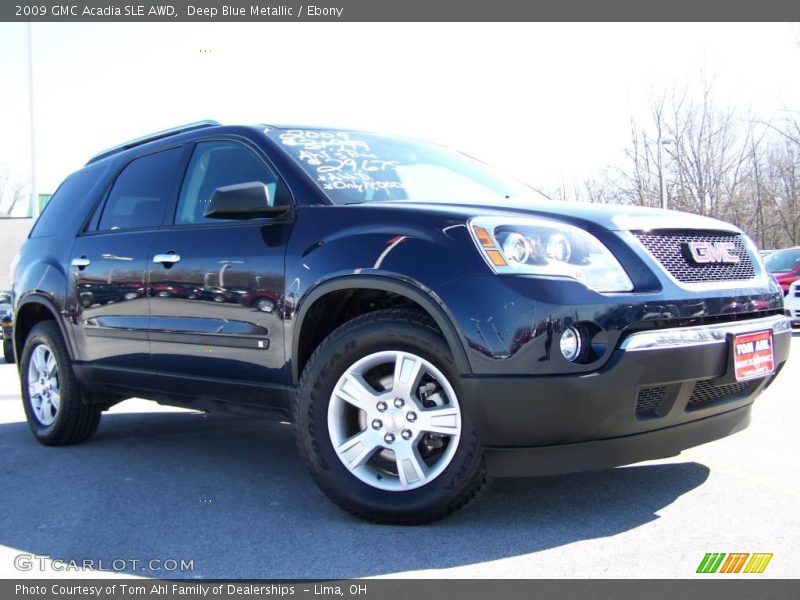 Deep Blue Metallic / Ebony 2009 GMC Acadia SLE AWD