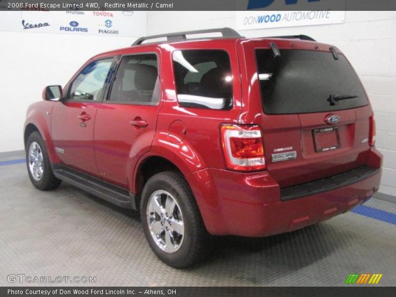 Redfire Metallic / Camel 2008 Ford Escape Limited 4WD