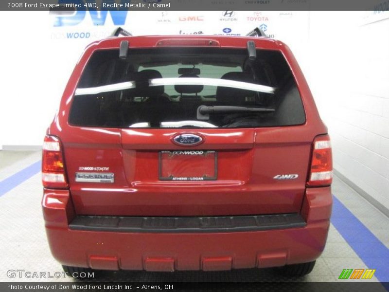 Redfire Metallic / Camel 2008 Ford Escape Limited 4WD
