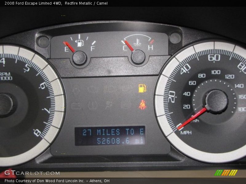 Redfire Metallic / Camel 2008 Ford Escape Limited 4WD