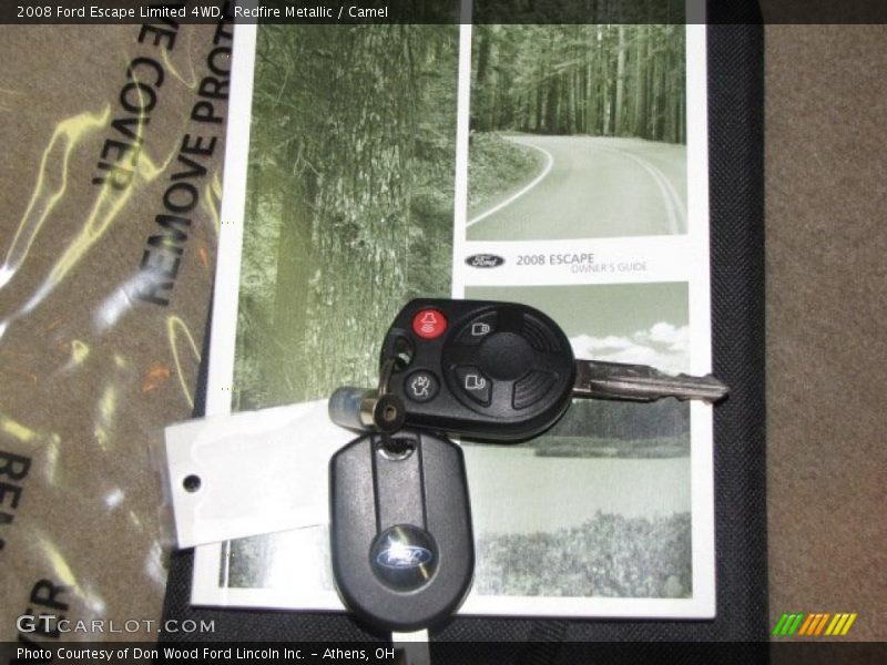 Redfire Metallic / Camel 2008 Ford Escape Limited 4WD