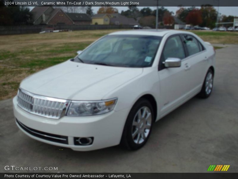 Ceramic White Tri-Coat / Dark Stone/Medium Light Stone 2004 Lincoln LS V6