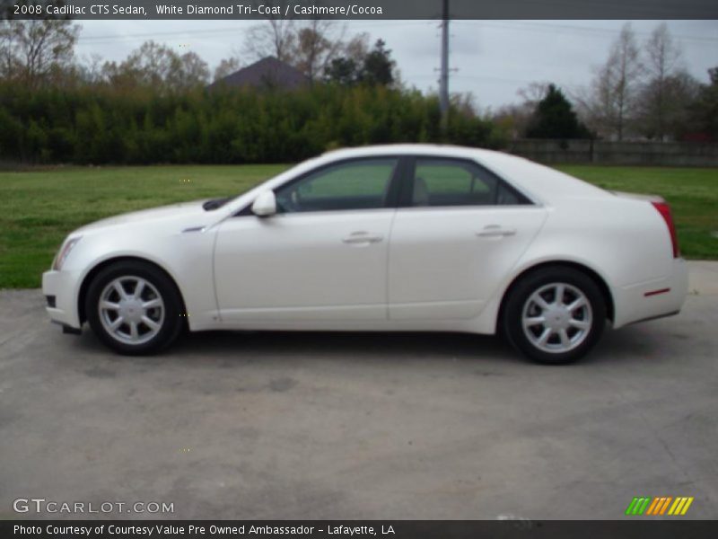 White Diamond Tri-Coat / Cashmere/Cocoa 2008 Cadillac CTS Sedan