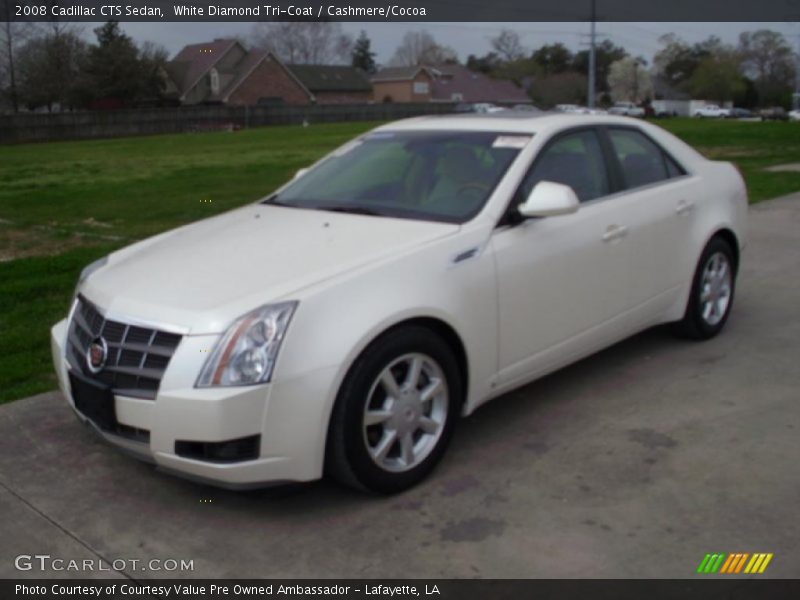 White Diamond Tri-Coat / Cashmere/Cocoa 2008 Cadillac CTS Sedan