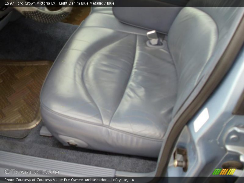 Light Denim Blue Metallic / Blue 1997 Ford Crown Victoria LX