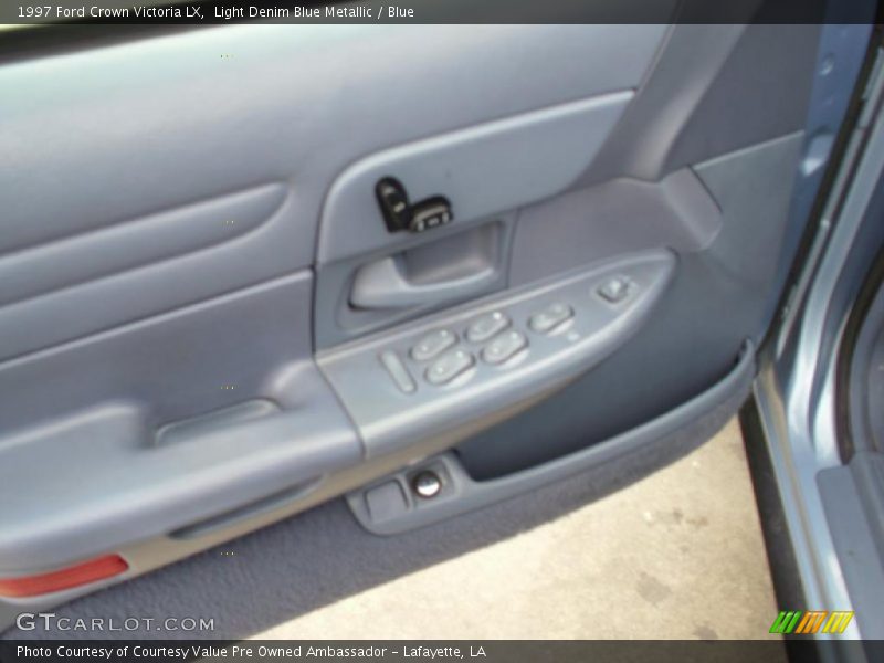 Light Denim Blue Metallic / Blue 1997 Ford Crown Victoria LX